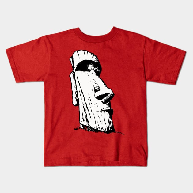 Moai Head Kids T-Shirt by Benser Creative